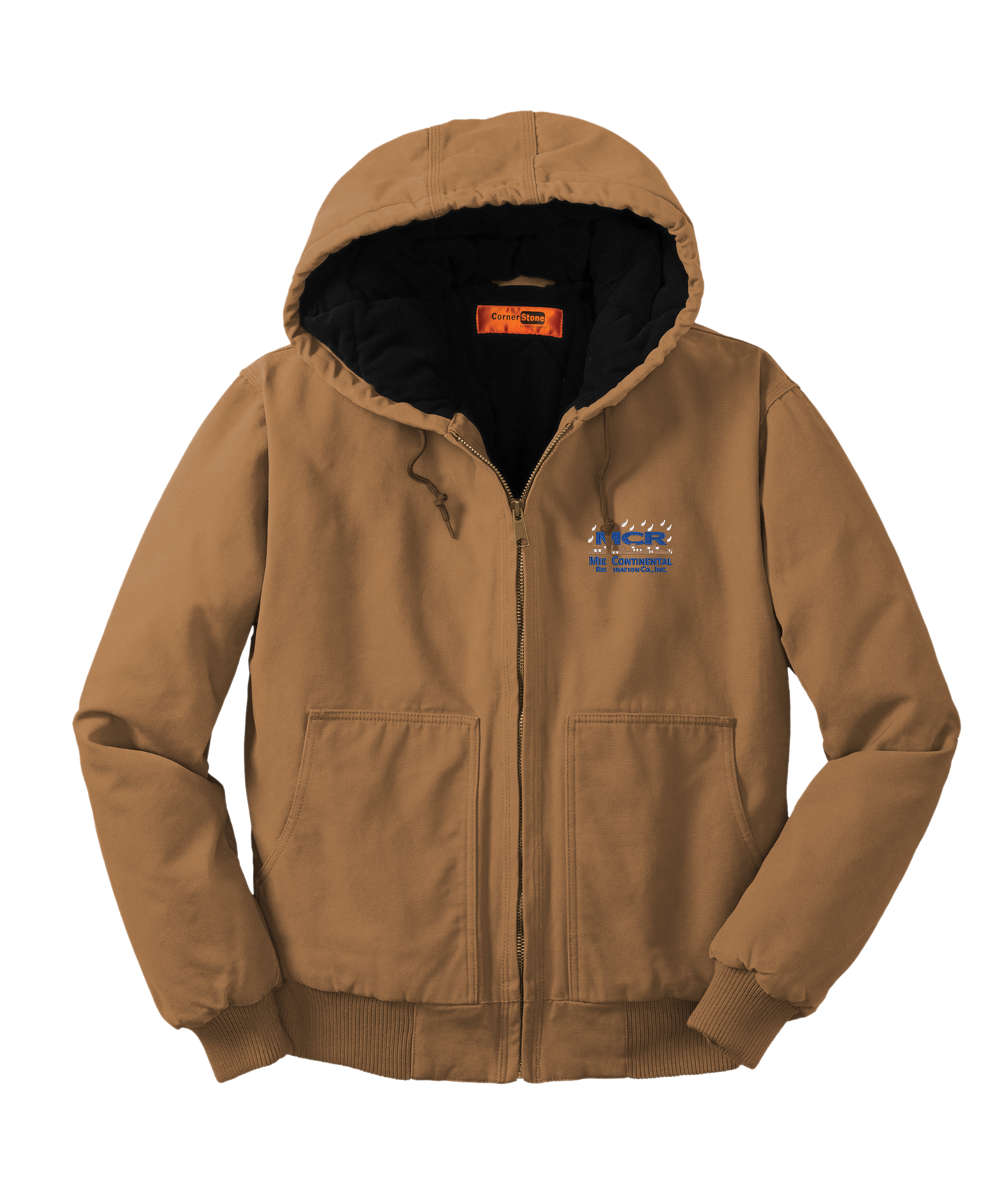 CornerStone Washed Duck Cloth Insulated Hooded Work Jacket