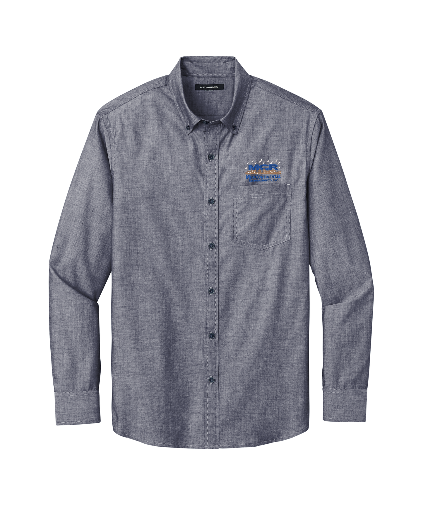 Port Authority Long Sleeve Chambray Easy Care Shirt